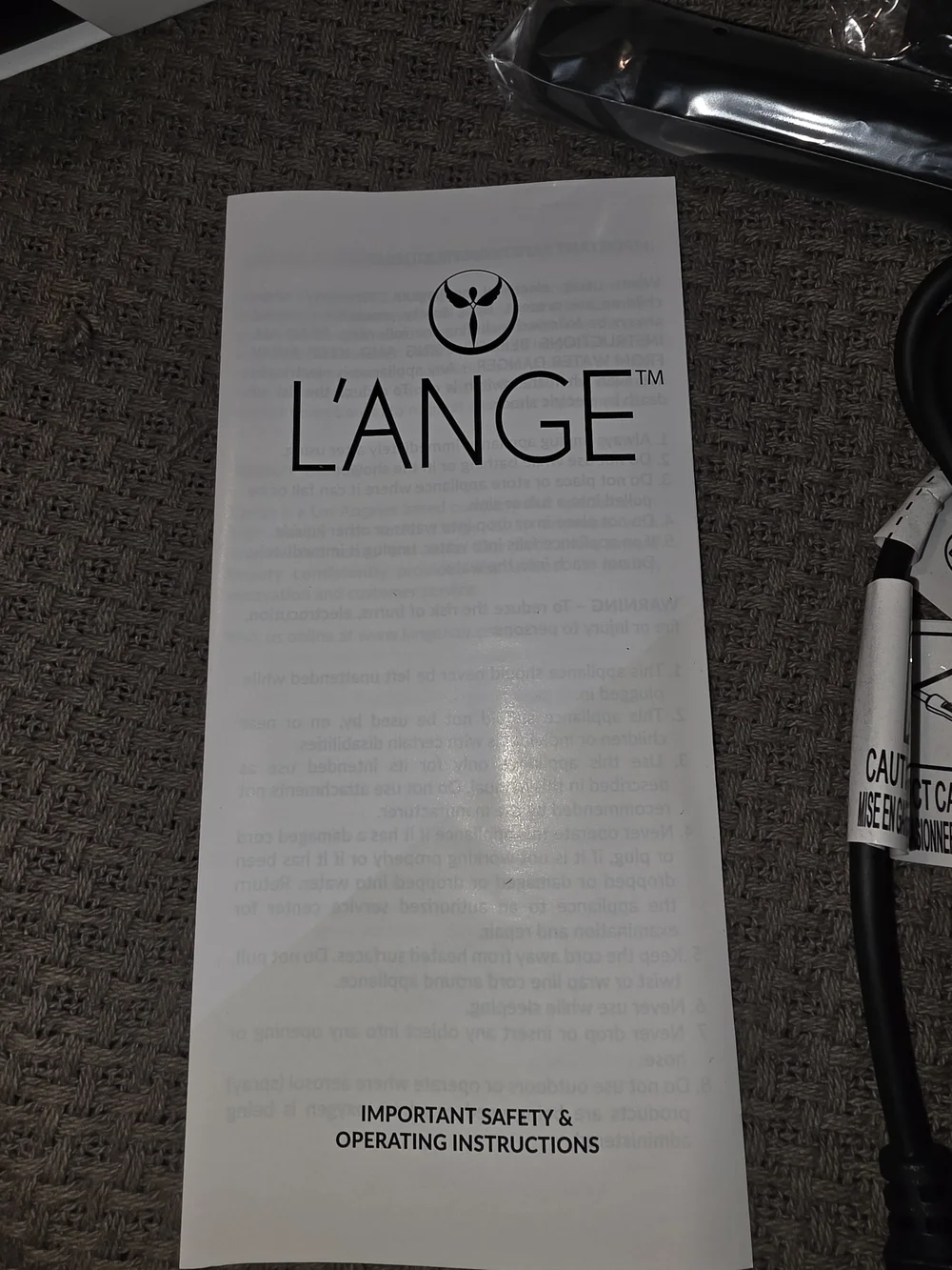L'ANGE Black Tourmaline Digital Curling Wand